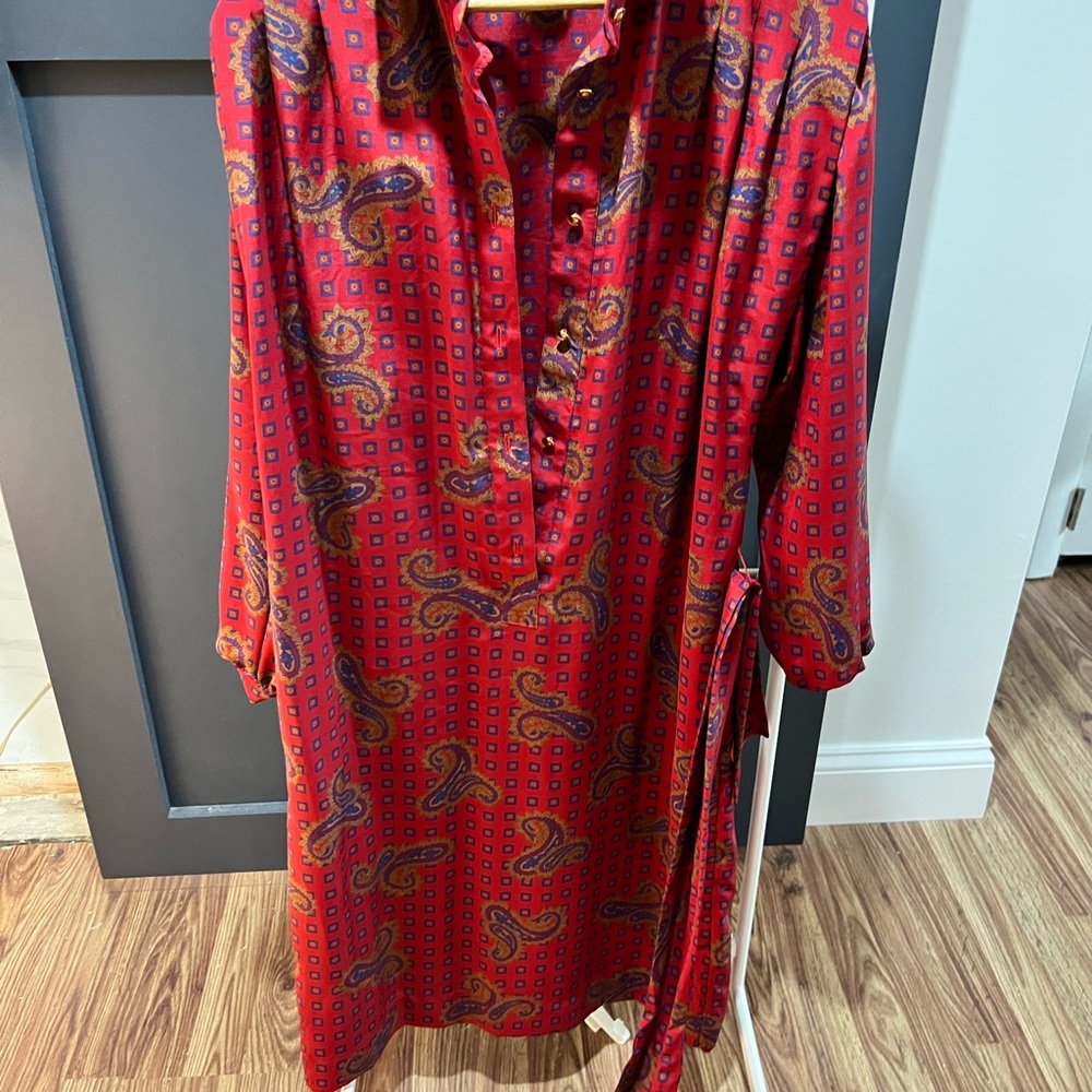 Vintage Schrader secretarial paisley dress petite size 12